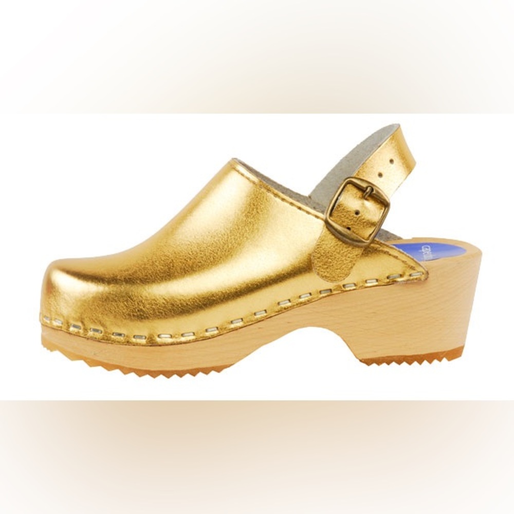 Cape Clogs Gold Metallic Clog